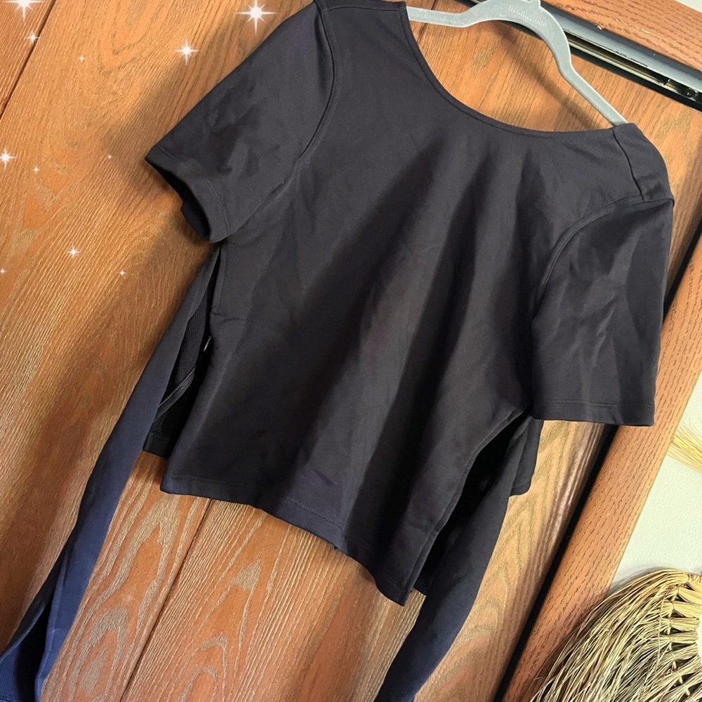 Nike Short Sleeve Open Back | Bow Tie Top Sz. M